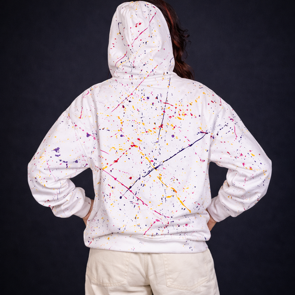 Colour Splash Abstract Oversized Hoodie