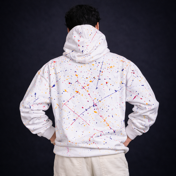 Colour Splash Abstract Oversized Hoodie