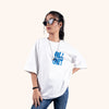 All Out Quotation White Oversized T-Shirt