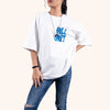 All Out Quotation White Oversized T-Shirt
