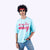 All I Need Is Money Quoted Sky Blue Oversized T-Shirt