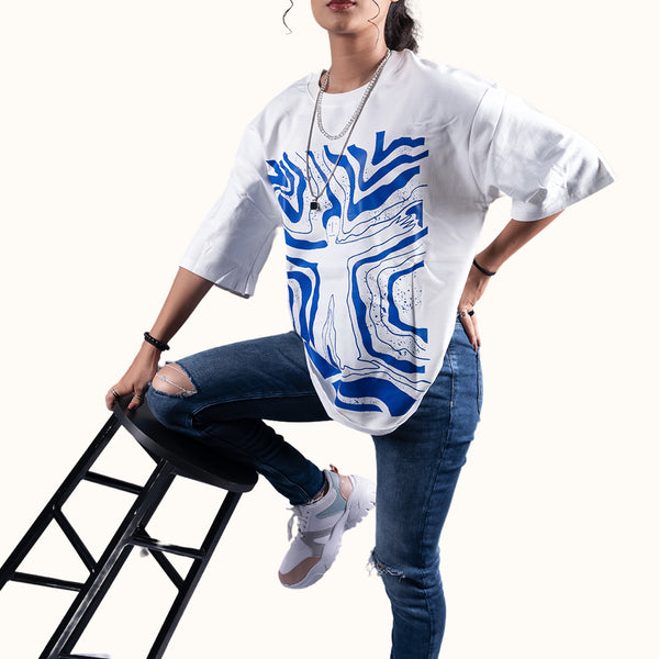 Anxiously White Oversized T-Shirt