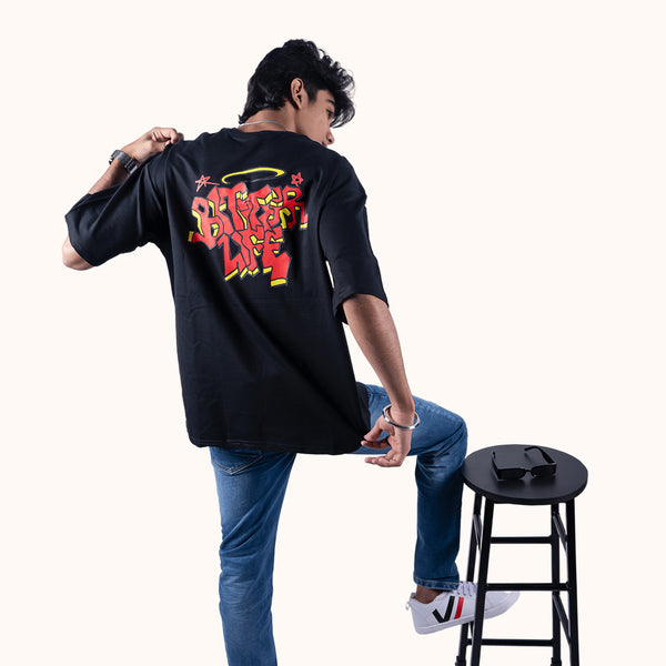 Bitter Life 2.0 Black Oversized T-Shirt