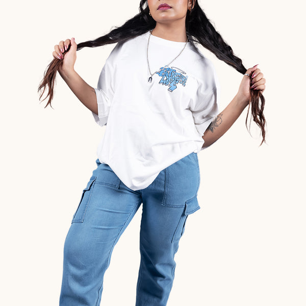 Bitter Life 2.0 White Oversized T-Shirt