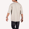Cement Gray Solid Oversized T-Shirt