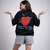 Hungry Stomach Inquire Black Oversized T-Shirt