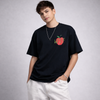 Hungry Stomach Inquire Black Oversized T-Shirt