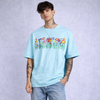 Flower Sky Blue Oversized T-Shirt