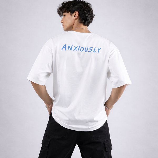 Anxiously White Oversized T-Shirt
