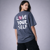 Love Yourself Gray Oversized T-Shirt