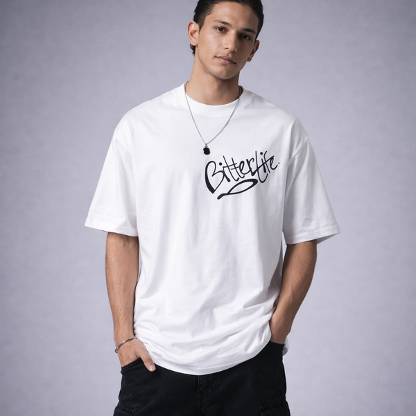 Bitter Life White Oversized T-Shirt