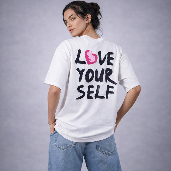 Love Yourself White Oversized T-Shirt