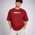 Crocodile Maroon Oversized T-Shirt