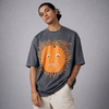Beat The Heat Gray Oversized T-Shirt