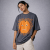 Beat The Heat Gray Oversized T-Shirt