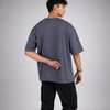 Gray Solid Oversized T-Shirt