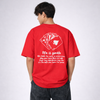 Life Is Gamble Red Oversized Red T-Shirt