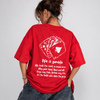 Life Is Gamble Red Oversized Red T-Shirt