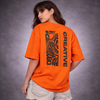 Creative Orange Oversized T-Shirt