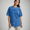 DRIPPZ Signature Royal Blue Acid Wash Oversized T-Shirt