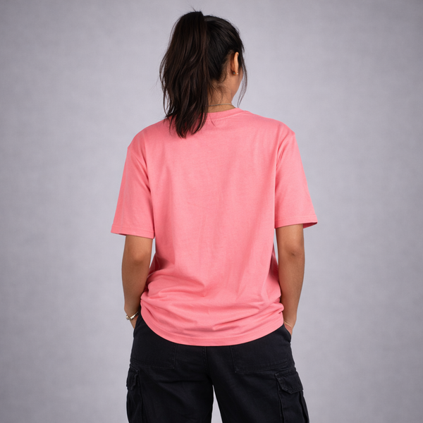 Hot Pink Solid Oversized T-Shirt