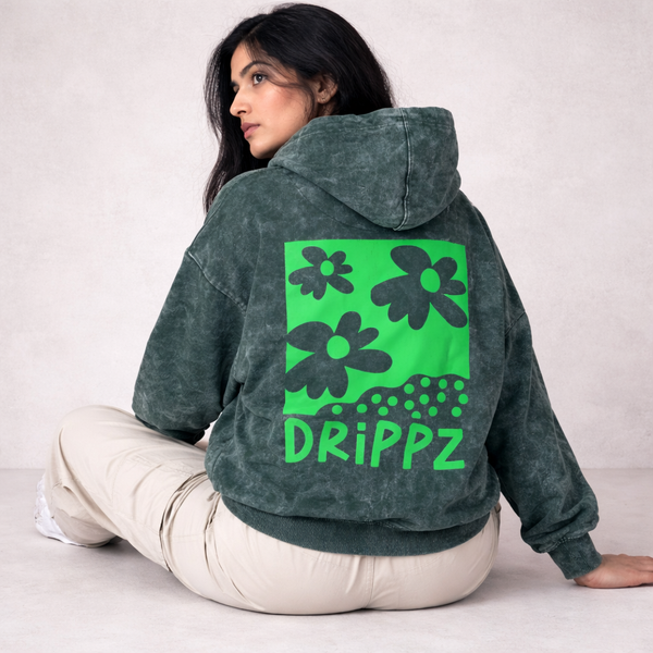 Retro Bloom Oversized Hoodie