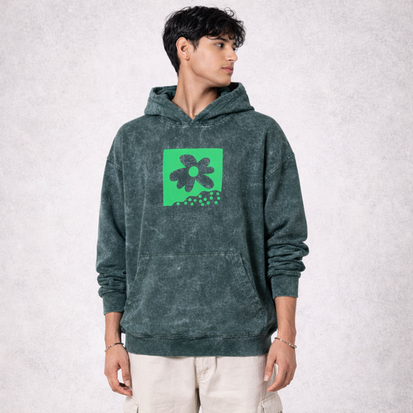 Retro Bloom Oversized Hoodie