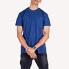 Blue Solid Slim Fit T-Shirt