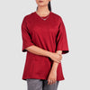 Maroon Solid Oversized T-Shirt