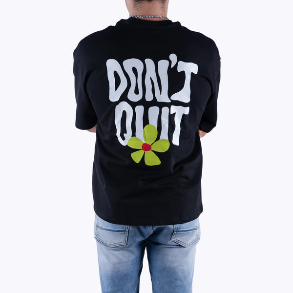 I Don't Quit Black Oversized T-Shirt