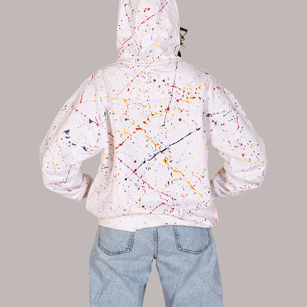Colour Splash Abstract Oversized Hoodie