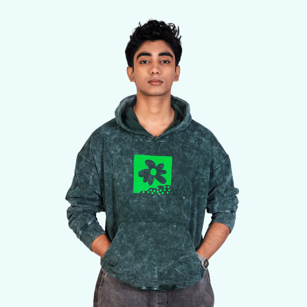 Retro Bloom Oversized Hoodie