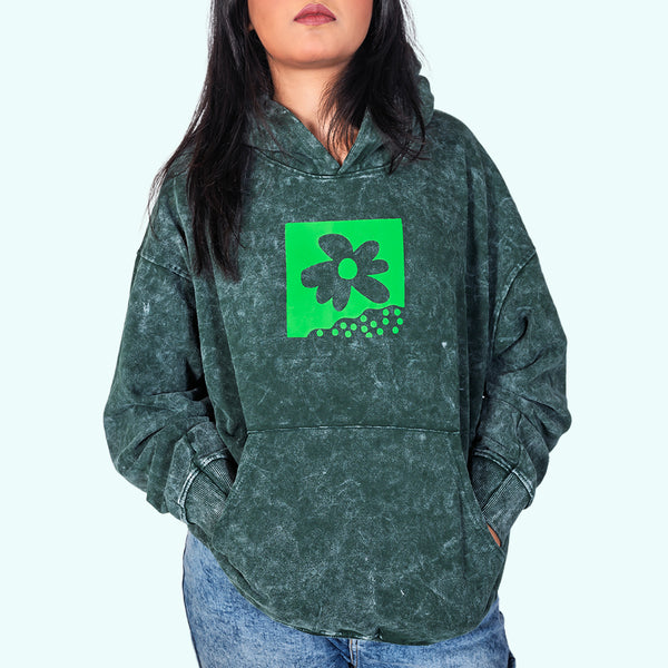 Retro Bloom Oversized Hoodie