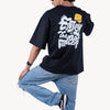 Enjoy The Moment Black Oversized T-Shirt