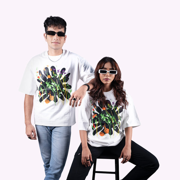 Flower 2.0 White Oversized T-Shirt