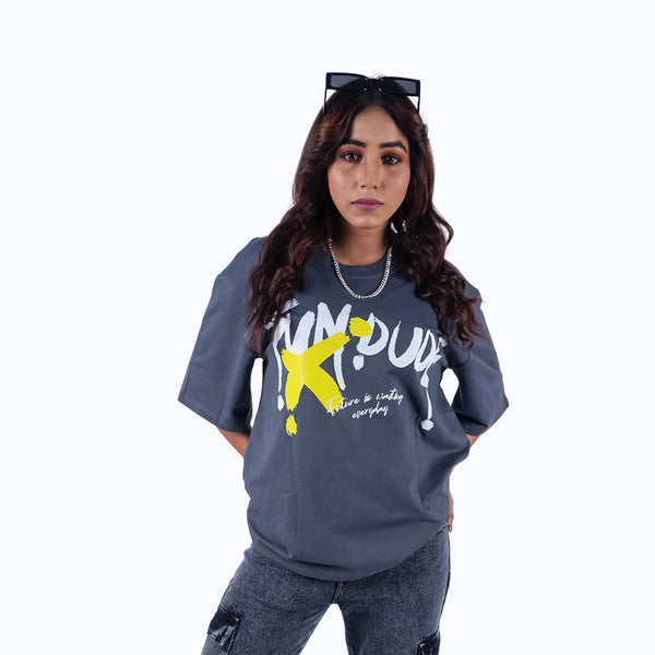 Fun Dude Gray Oversized T-Shirt