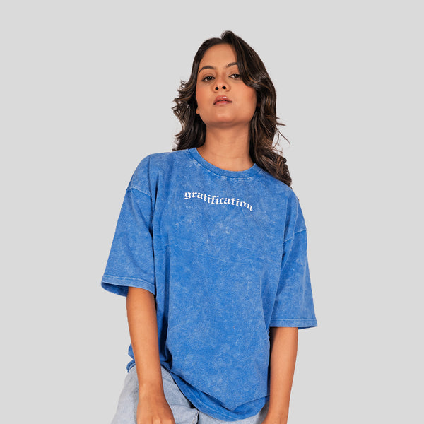 Gratification Royal Blue Oversized T-Shirt