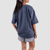 Gray Solid Oversized T-Shirt
