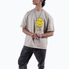Happiness Cement Gray Oversized T-Shirt