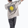 Happiness Cement Gray Oversized T-Shirt