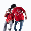 Hustle Red Oversized T-Shirt