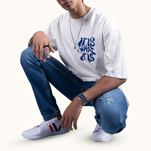 It Is What It Is White Oversized T-Shirt