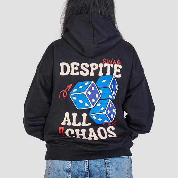 Winner Oversized Black Hoodie