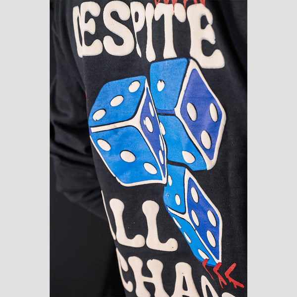 Winner Oversized Black Hoodie