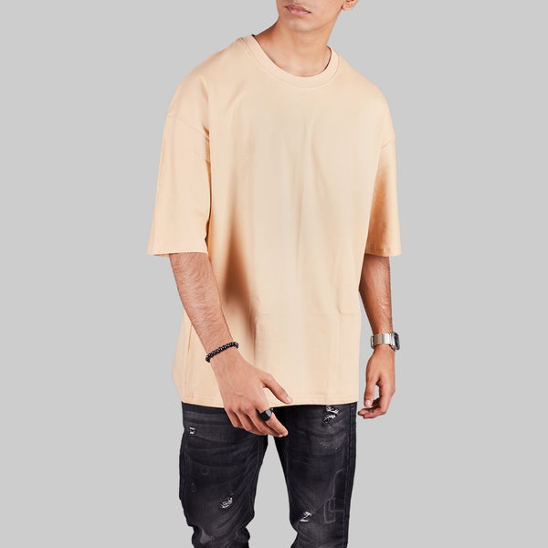 Peach Fuzz Solid Oversized T-Shirt