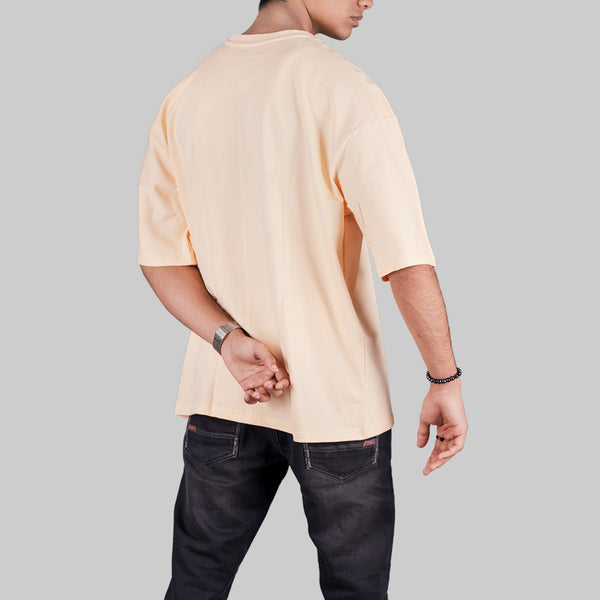 Peach Fuzz Solid Oversized T-Shirt