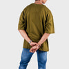 Moss Green Solid Oversized T-Shirt