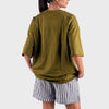 Moss Green Solid Oversized T-Shirt