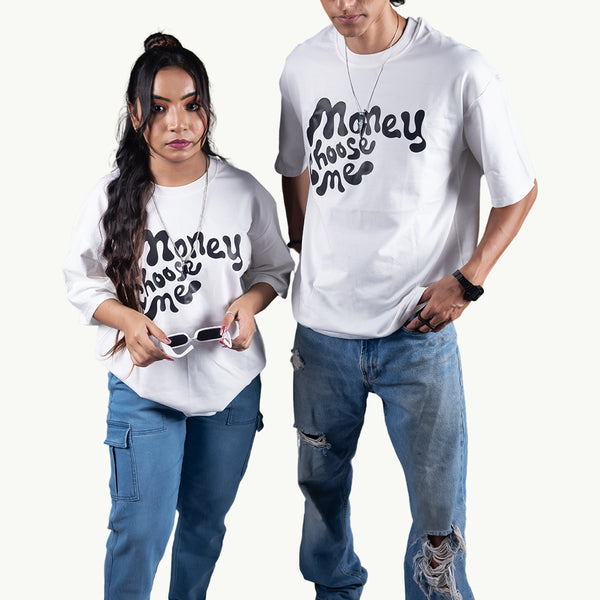 The Dollars Journey White Oversized T-Shirt