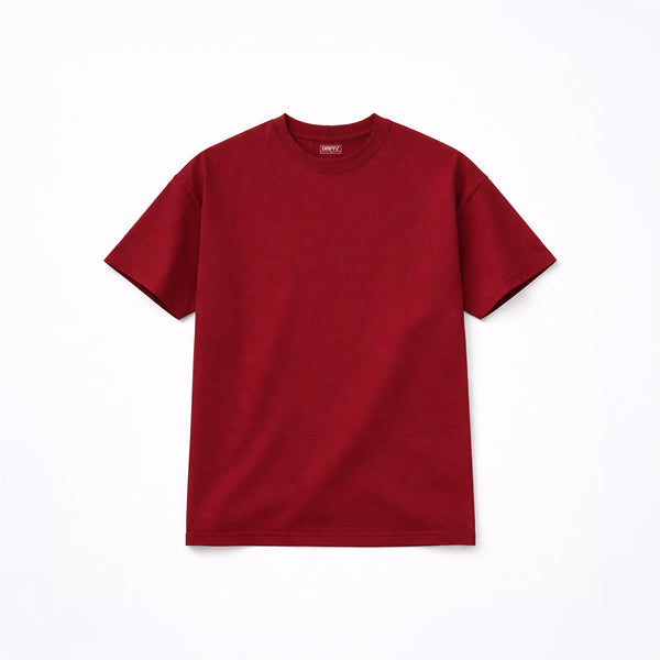 Maroon Solid Oversized T-Shirt